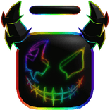 Rainbow Cartoony Demon Head