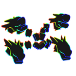 Rainbow Cartoony Dragon Head