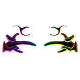 Rainbow Cartoony Glowing Aura