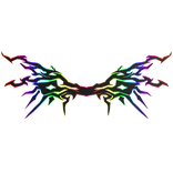 Rainbow Cartoony Wings