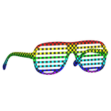 Rainbow Checkerboard Scene Kid Shutter Shades