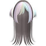 🤍 rainbow doll anime hair w side pigtails ash