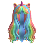 rainbow heart hair