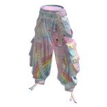 Rainbow Icecream Pastels 🌈🍦 Y2K Cargo Pants