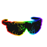 rainbow lightning cartoony tactical sunglasses
