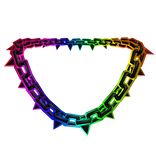 Rainbow Spiky Cartoony Glowing Chain