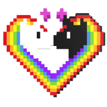 Rainbow Unicorn Heart