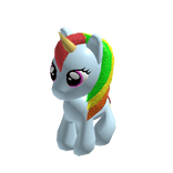 ♡ rainbow unicorn pony plushie (holdable)