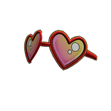 Raised Kawa Red Heart Sunglasses