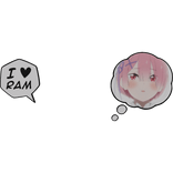 Ram Thinking Bubble + I Love Text