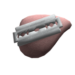 razor blade prop snack freaky tongue