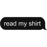 read my shirt text bubble outfit 