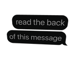 read the back of this message good boy text