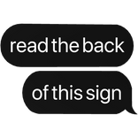 read the back of this sign - whos my good boy text