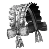 realistic grunge emo white ruffled headdress
