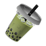 Realistic Matcha Green Bubble Tea