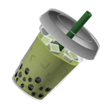 Realistic Matcha Green Bubble Tea