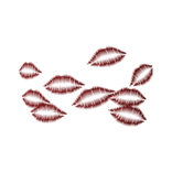 Realistic Red Kiss Marks V2