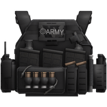 Realistic Tactical Ops Vest Black Camo Military