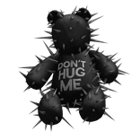 🦇Realistic Y2K Black "Dont Hug Me" Spiky Bear🦇