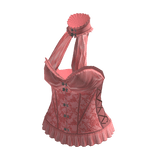 Floral Choker Halter Corset Top (Coral)