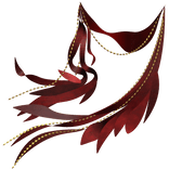 Floating whisperfall - red/gold