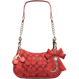 Red 2000s Y2K Handbag  w/Charms
