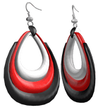 Red & Black 2000s Harajuku Ear Hoops Y2K