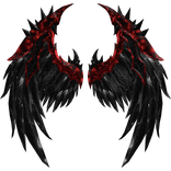 Red and Black Angel Wings