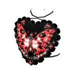 🔆 Red & Black Butterfly Y2K Top [Emissive]