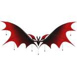 Red and Black Halloween Bat Wings