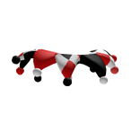 Red & Black Jester Clown Collar