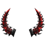 Red and Black Spiked Demon Horns