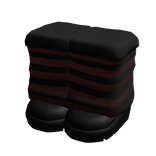 Red & Black Striped Leg Warmers