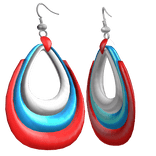 Red & Blue 2000s Harajuku Ear Hoops Y2K