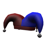 Red and Blue Jester Hat