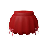 Red Apple-Shaped Cute Pleated Skirt