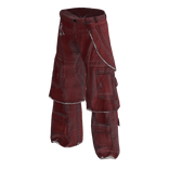 Red Baggy Cargo Jeans w/ Straps