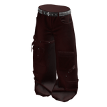Red Baggy Skater Cargo Pants w Straps