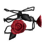 Red Black Gothic Roses Arm Decoration - Left