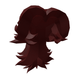 Red Blocky Long PonyTail