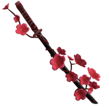 Red Blossom Flower Katana