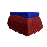 Red / Blue Glittery Drag Skirt