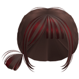 red brown jirai kei side bun braid pastel hair