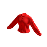 Red button up blouse