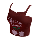 Red Cherry Crop Top Shirt