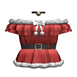 Red Christmas Fur Bow Bell Dress Choker 3.0