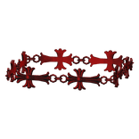 Red Chrome Cross Bracelet