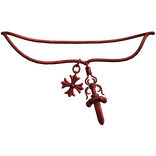 Red Chrome Dagger Necklace