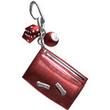 Red Chrome Wallet & Y2K Keychains